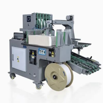 産業用サイン生産ラインにおけるスタッキング結束・納品をサポートする折り納品・付帯機