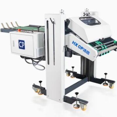 ストリームプレススタック配送と鋭い折りたたみと正確なシートカウント能力のためのコンベヤーベルトガイド付きの紙折りたたみ機械