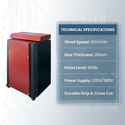 産業用家庭用シュレッダー ストリップ・クロス・カット 単層材加工